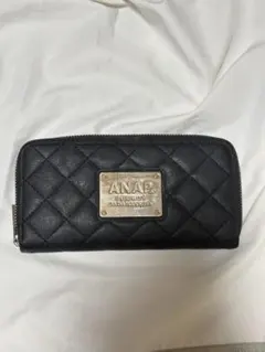 ANAP キルティング ラウンドファスナー 長財布 ブラックのサムネイル