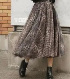 ジュエティ　jouetie チュールドッキングスカート レオパード
