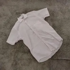 ✨UNIQLO✨ユニクロ♡半袖シャツ♡ストライプ♡ホワイト/薄紫♡メンズ(M)