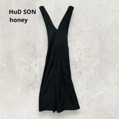 HUD SON honey Vネック サロペット ワイドパンツ M リラックスのサムネイル