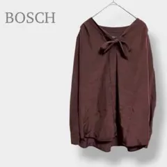 【BOSCH ボッシュ】ブラウス　ボウタイ リボン 長袖 日本製　とろみのサムネイル
