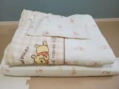 【日本製】 ベビー布団 ８点セット Disney プー ≪オーガニックコットン≫