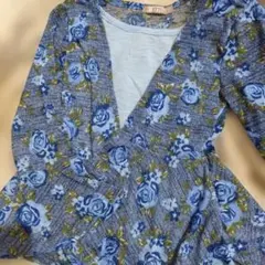 1775 花柄 長袖カットソー M(5/6)