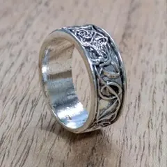 リング 30号 メンズ シルバー 925 刻印 アメカジ 指輪 カレッジリング