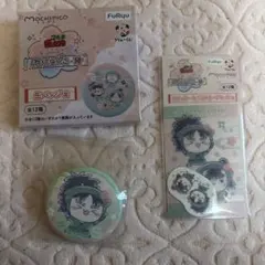 フリューくじ 忍たま乱太郎 缶バッジ　ステッカー&クリアカード　七松小平太