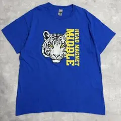HEAD MAGNET MIDDLE タイガー Tシャツ ブルー