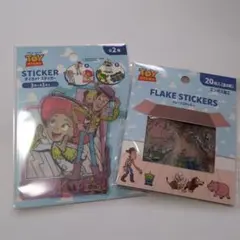 トイ・ストーリー　ダイカット　フレークステッカー　2種セット　セリア