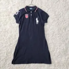 【良品】ポロバイラルフローレン ポロワンピース ビックポニー バックロゴ M