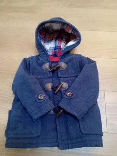 【美品】ダッフルコート　ネイビー　80
