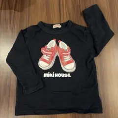 ミキハウス 黒 長袖Tシャツ 100