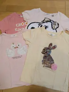 H&M うさぎとスワンのTシャツセット