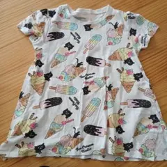 Ice Cream Holic 黒猫 Tシャツ