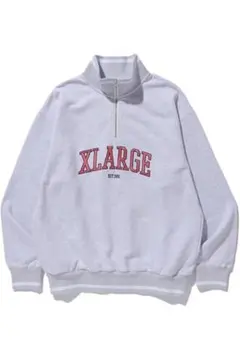 XLARGE ハーフジップ スウェット グレー