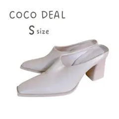 COCO DEAL ミュール スクエアトゥ ホワイト Sのサムネイル