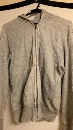 グレー フルジップ パーカー ユニクロ フーディー
