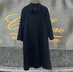 vintage 高級 光沢感 カシミヤ100% ロング ステンカラーコート