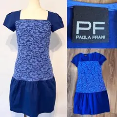 PAOLA FRANI パオラフラーニ　レース　半袖ワンピース 38