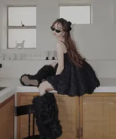 Poppy あさぎーにょ tule tunic チュールチュニック 黒 ブラック