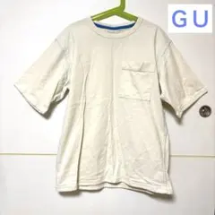 GU ビューティフルピープルコラボ 半袖 Tシャツ ロゴ刺繍 パイピングのサムネイル