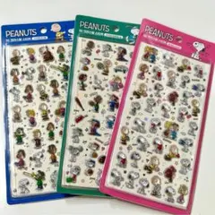 ☆韓国限定 スヌーピー ボンボンドロップシール 3枚セット