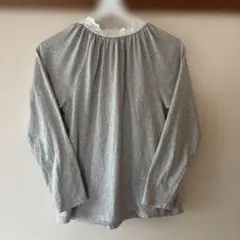 Samansa Mos2 グレー長袖Tシャツ Fサイズ