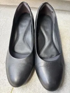 洋服の青山 パンプス 23.5cm 4E ブラック 黒 フォーマル 通勤 就活