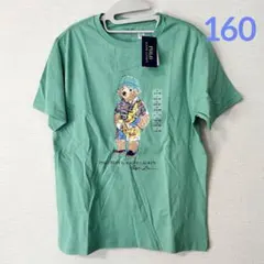 新作◇ラルフローレン ポロベア ロゴコットンTシャツ グリーン L/160