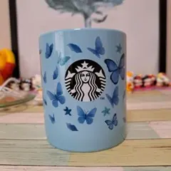 ☆Starbucks☆ マグカップ ブルー 蝶々デザイン☆彡
