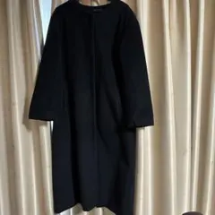 ブラック ロングコート　アーバンリサーチ　ノーカラー　M〜L