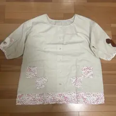 保育士　エプロン　七分袖　くまのがっこう