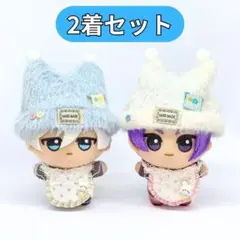 ✲10～12cmくまのベビースタイル 2着 ぬい服 ぬいぐるみ服 ちびぐるみ