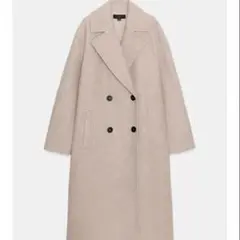 ZARA ベージュ ダブルブレスト ロングコート Sサイズ