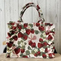 Maison de FLEUR いちごゴブランフロントフリルバッグ