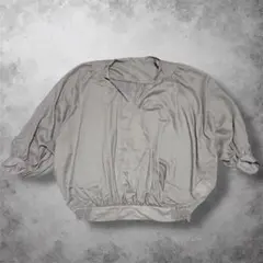 レディース　グレー バルーンスリーブ シャツ