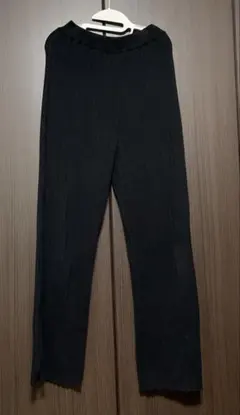 グリーンレーベルリラクシング リブ編みカジュアルパンツ