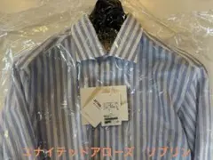 【極美品】SOVEREIGN（ソブリン）　シャツ　M 39〜40 白✖️水色のサムネイル