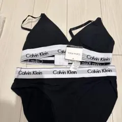 【ブラックL】新品Calvin Klein ブラックブラジャーショーツセット