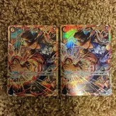 サボ　sec シークレット　2枚　黒　ワンピースカード