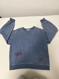 add color デニムトレーナー　オーバーサイズ　刺繍