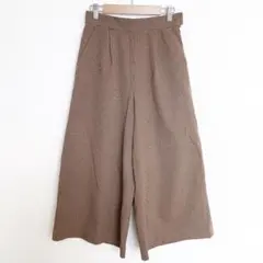 布吉舞曲 寬褲 喇叭褲 後腰鬆緊帶 棕色 千鳥格紋 M