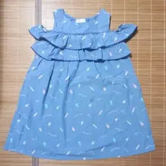 mezzo piano アイスクリーム柄ノースリーブワンピース