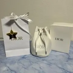 Dior ホワイト キャンバスポーチ