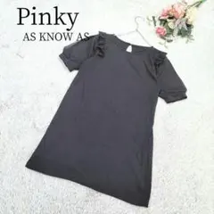 【ピンキーアズノウアズ】レディース ワンピース チュニック 袖シースルー フリー