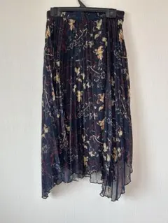 MOUSSY 花柄 プリーツスカート ロングスカート Sサイズ