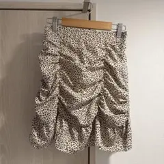 【値下げ中】ヒョウ柄フリルミニスカート