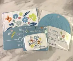 かんぽ生命　ノベルティ　鍋敷き　ハンカチ２枚　ピタット　3個セット