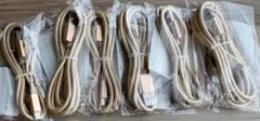 新品 未使用 充電器タイプB 6本 ゴールド 1m