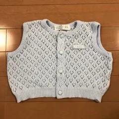 高島屋ブランド☆ ニットベスト 90 水色