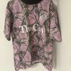 WISH FOREVER Tシャツ ピンク カモ柄 Lのサムネイル