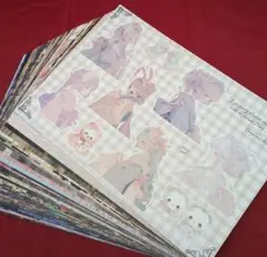 も*も様 A4サイズデザインペーパーコラージュシート混合100枚おすそ分けまとめ